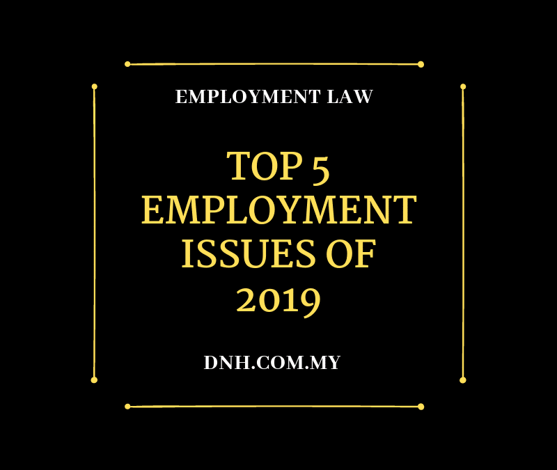 Top 5 Employment Law issues of 2019