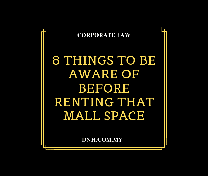 8 Things to be Aware of before Renting that Mall Space