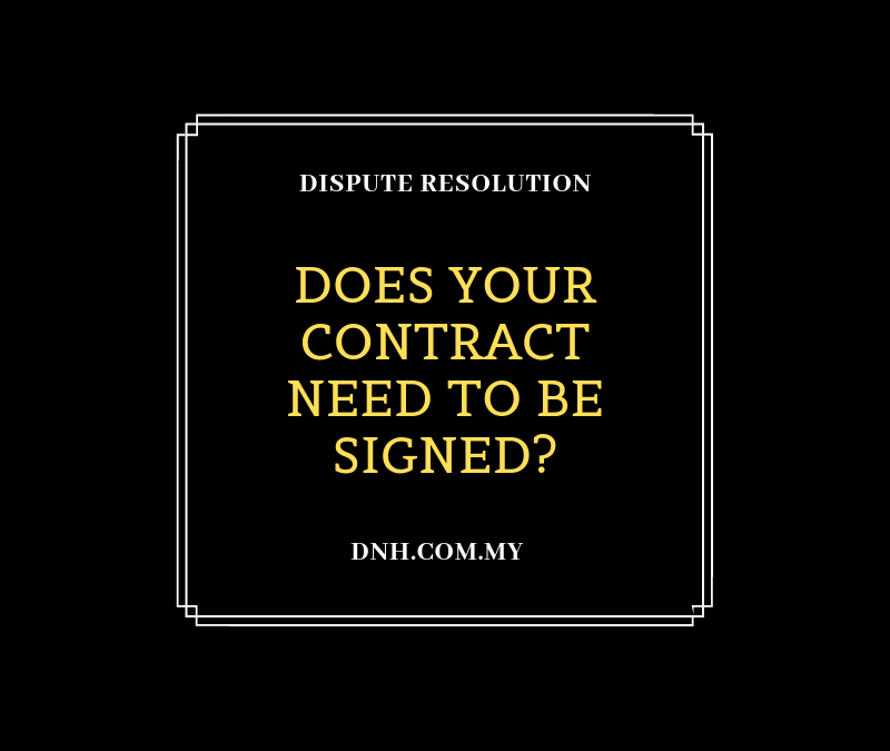 Does your Contract need to be Signed?