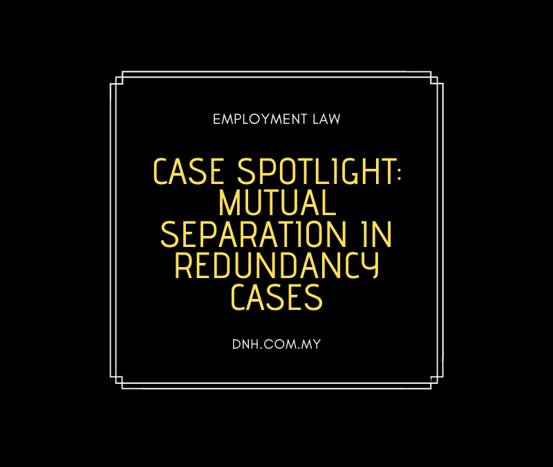 Case Spotlight: Mutual Separation in Redundancy Cases