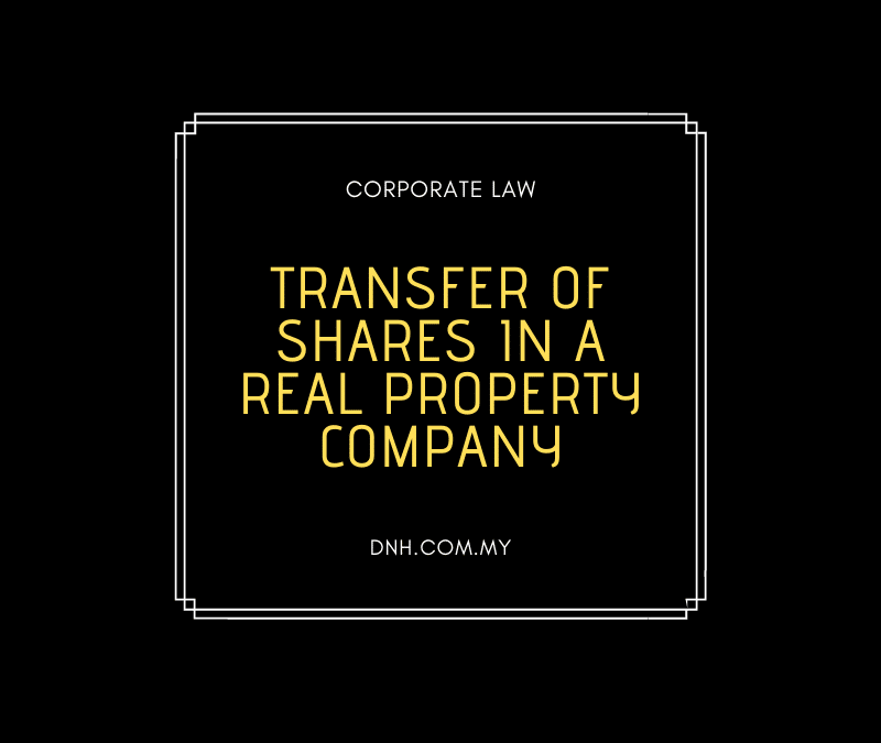 Transfer of Shares in a Real Property Company
