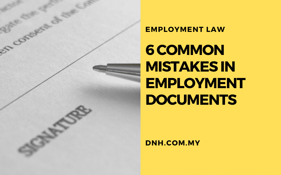6 Common Mistakes in Employment Documents