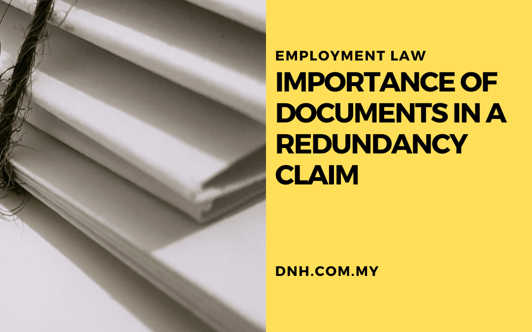Importance of Documents in a Redundancy Claim